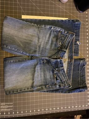 7 For All Mankind Women's Medium Blue Wide Leg Jeans